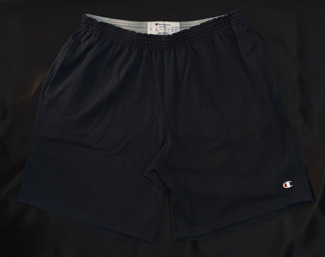 Champion Men's Black Athletic Shorts (Category: Shorts) located in Tagbilaran City. Submitted by freikfinds (Listing ID 1462493810, Image 1). Description: - Classic black Champion shorts - Elastic waistband with drawstring for a secure fit - Two convenient side pockets - Small embroidered Champion logo on the left leg - Ideal for sports activities or casual lounging - Made from comfortable and durable material -Butuan City, Mindanao .