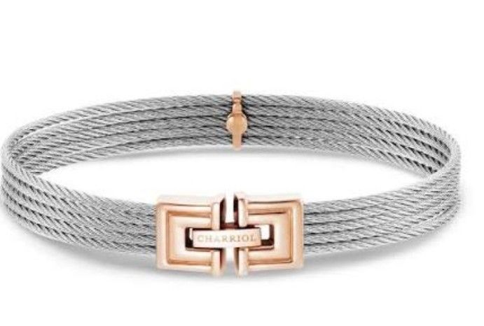 Charriol bangle (Category: Luxury Accessories) located in Manila. Submitted by cheng23 (Listing ID 1462668683, Image 2). Description: Preloved! 9,000 Medium size 2tone rosegold color Complete with box and card Shipping via LBC inly .