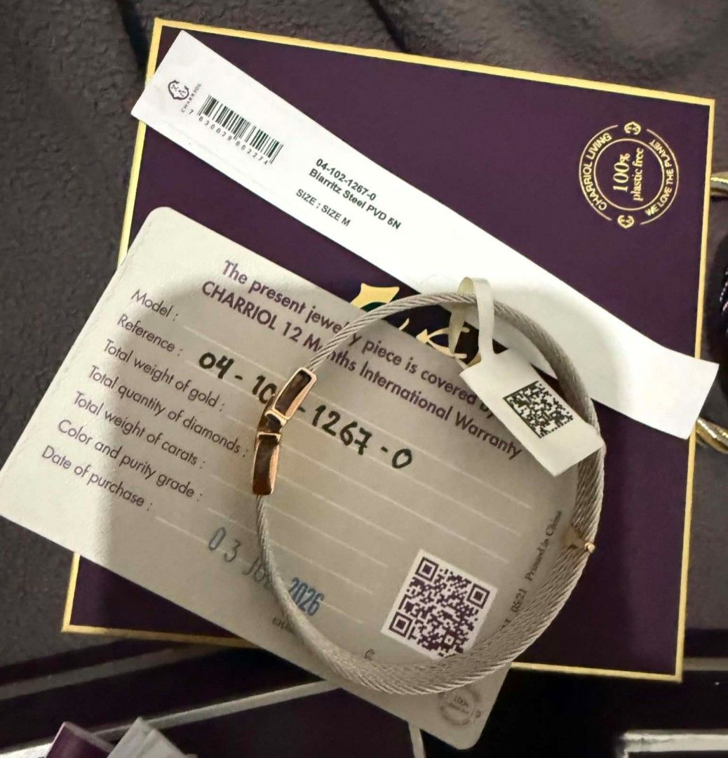 Charriol bangle (Category: Luxury Accessories) located in Manila. Submitted by cheng23 (Listing ID 1462668683, Image 1). Description: Preloved! 9,000 Medium size 2tone rosegold color Complete with box and card Shipping via LBC inly .