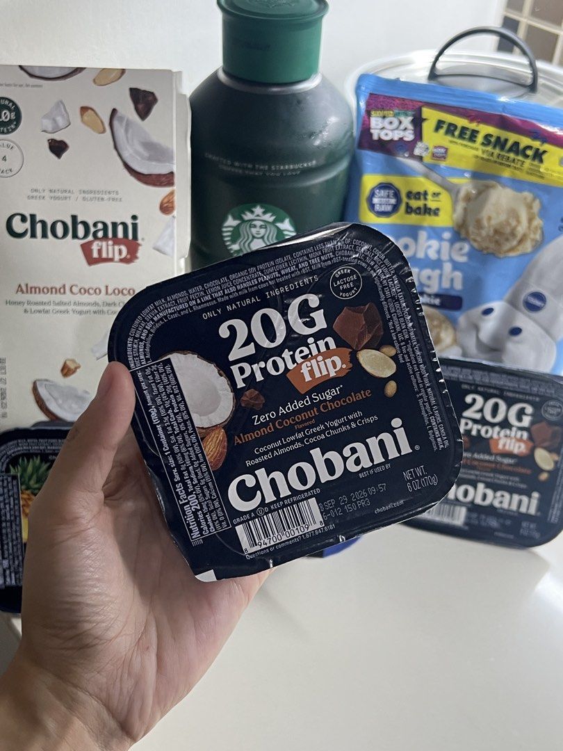 Chobani flip (Category: Other Food & Drinks) located in Makati City. Submitted by anda.a (Listing ID 1462510362, Image 3). Description: Low-calorie, high-protein snack lineup 🤍 Last stock of my Oikos & Chobani Protein Yogurts! Once they’re gone, they’re gone 👀 Chobani Protein Flip - ₱270 Oikos Cookies & Cream - ₱195 Chobani Flip - ₱185 Pillsbury Sugar Cookie Edible Cookie Dough - ₱500 Starbucks Iced Coffee Medium Roast - ₱600 DM to order 📩 📍M