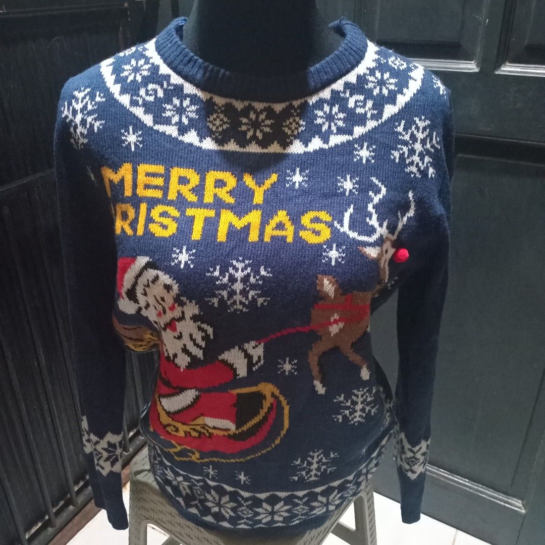 Christmas pull up sweater (Category: Others Tops) located in Angono. Submitted by thrifted.fashionshop (Listing ID 1462636370, Image 1). Description: Fit - medium *knitted <NO ISSUES / FLAWS> <COLORS MAY VARY DUE TO LIGHTING> MOD : Gcash only COURIER : Jnt / Lalamove.