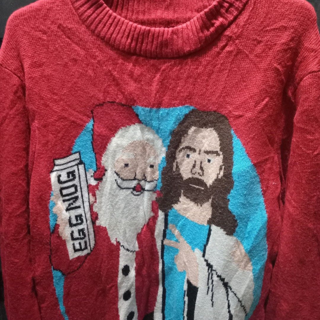 Christmas pull up sweater (Category: Others Tops) located in Angono. Submitted by thrifted.fashionshop (Listing ID 1462640420, Image 2). Description: Fit - medium *knitted <COLORS MAY VARY DUE TO LIGHTING> MOD : Gcash only COURIER : Jnt / Lalamove.
