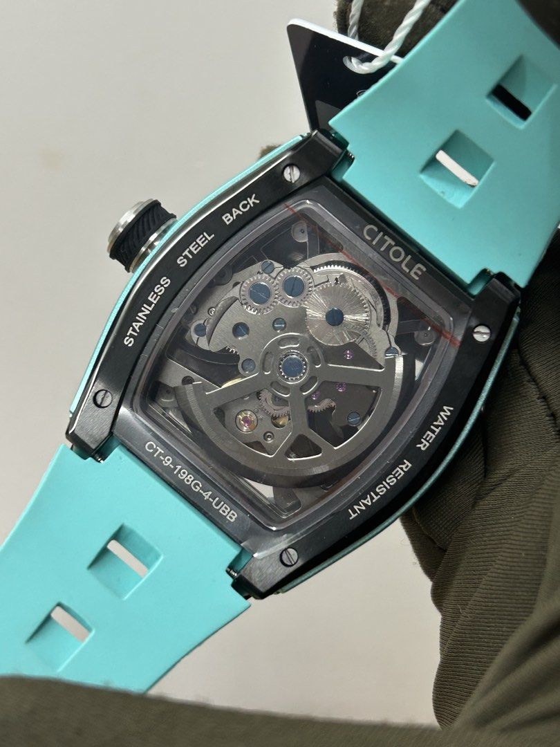 CITOLE Skeleton Automatic Watch - Multiple Colors Available (Category: Men's Watches) located in San Juan City. Submitted by wristcheckdiaries (Listing ID 1462458425, Image 2). Description: - Brand: CITOLE - Type: Automatic Watch - Model: CT-9-198G - Design: Cool skeleton, see inner workings - Strap: Rubber, available in multiple colors - Back: Stainless steel - Features: Water resistant - Style: Great looking, stylish, and functional.