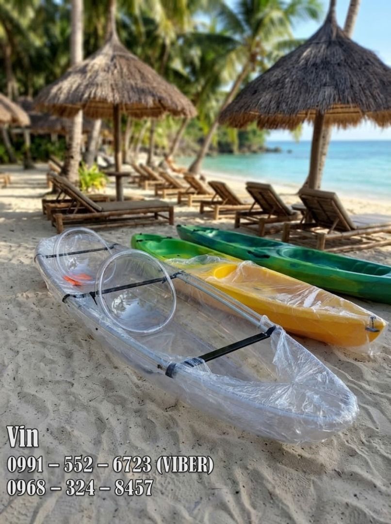 clear kayak boat (Category: Water Sports) located in Bacoor. Submitted by zx400rr (Listing ID 1462511029, Image 1). Description: KAYAK BOAT Clear / Transparent Clear/Transparent KAYAK 2-person load Material: Polycarbonate (PC) Size: 3.14*0.89*0.64m Thickness: 6mm Weight: 21.5kg For inquiries: 0991 552 6723 0968 324 8457 0933 855 9510 0956 702 8557 Landline: Pldt 046 416-39-20 Pin location: Nazareno 10 Trading #12 Tirona Hi-way , Mabolo 3, Bacoor 