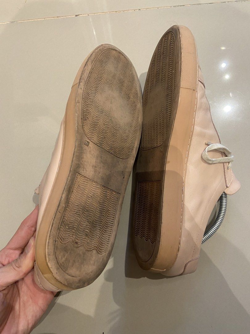 Common Projects Achilles Low Pink Leather Sneakers Size 43 (Category: Sneakers) located in Makati City. Submitted by iamfriday (Listing ID 1462508811, Image 3). Description: - good condition Pink Common Projects Achilles Low sneakers - Size: 43 - Gum sole - Minor scuffs on leather and soles from normal wear - Plenty of life left - Comes with shoe trees.