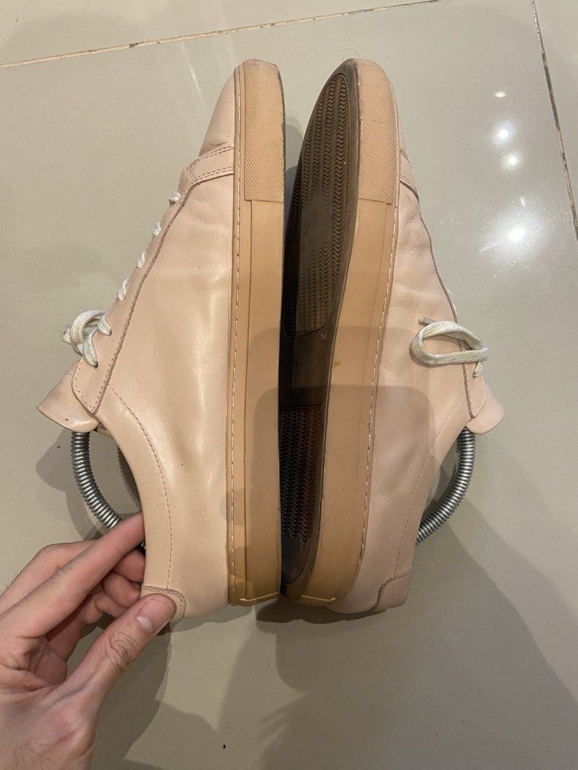 Common Projects Achilles Low Pink Leather Sneakers Size 43 (Category: Sneakers) located in Makati City. Submitted by iamfriday (Listing ID 1462508811, Image 2). Description: - good condition Pink Common Projects Achilles Low sneakers - Size: 43 - Gum sole - Minor scuffs on leather and soles from normal wear - Plenty of life left - Comes with shoe trees.