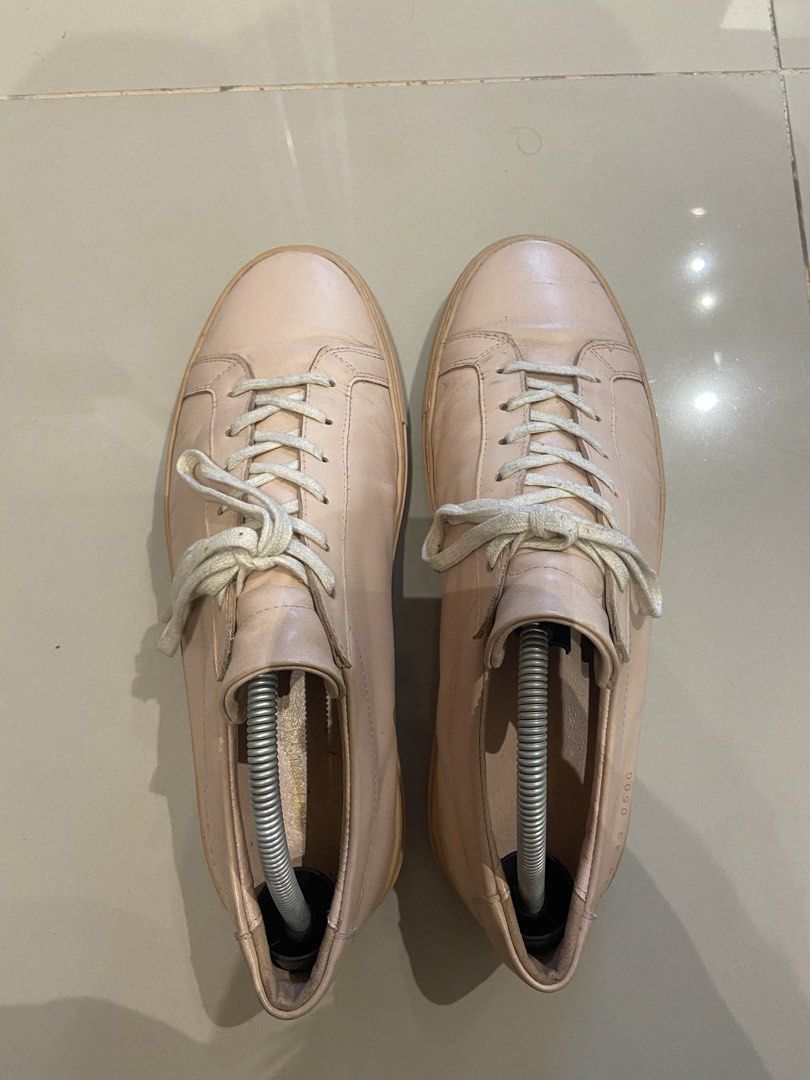 Common Projects Achilles Low Pink Leather Sneakers Size 43 (Category: Sneakers) located in Makati City. Submitted by iamfriday (Listing ID 1462508811, Image 1). Description: - good condition Pink Common Projects Achilles Low sneakers - Size: 43 - Gum sole - Minor scuffs on leather and soles from normal wear - Plenty of life left - Comes with shoe trees.