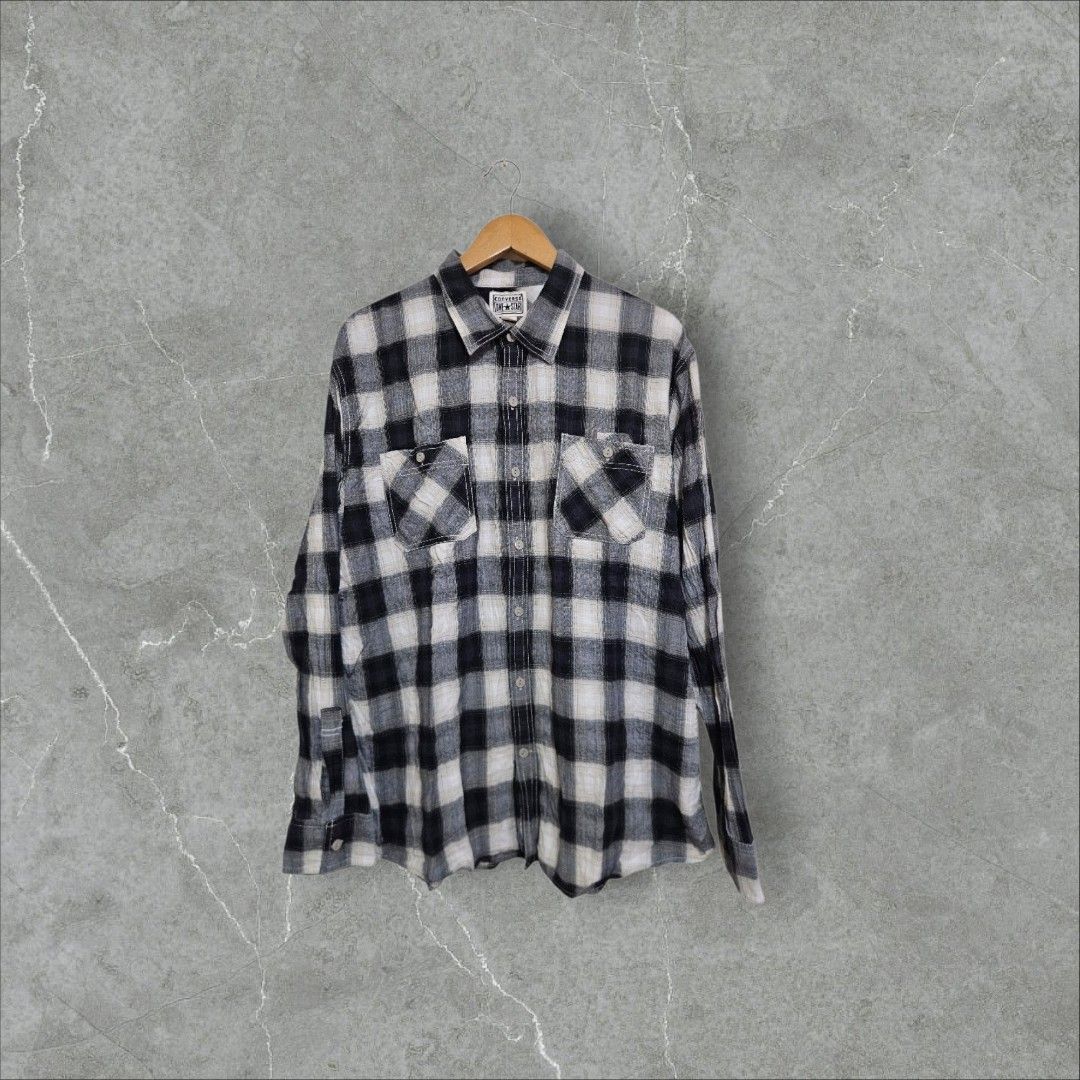 Converse one star plaid flannel (Category: Coats, Jackets and Outerwear) located in Baguio. Submitted by fadexquisite (Listing ID 1462602851, Image 1). Description: Converse one star plaid flannel Xlarge 30x26 Excellent condition 400 plus ship fee.