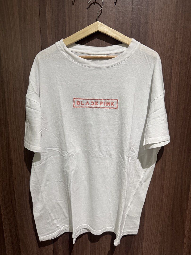 Cotton On X Blackpink white oversized tshirt (Category: Shirts) located in Valenzuela. Submitted by shop.spark.joy (Listing ID 1462665075, Image 1). Description: L- 26 in W- 23 in.