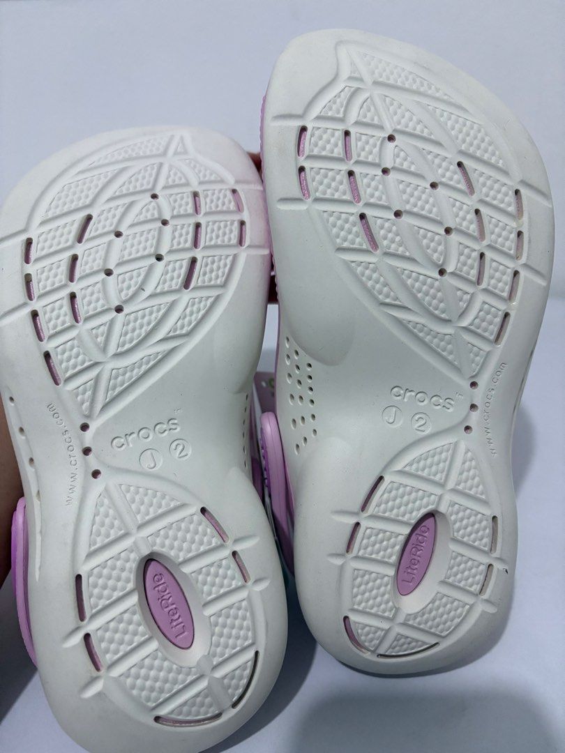 Crocs LiteRide Taffy Pink Clogs (Category: Slippers and slides) located in Manila. Submitted by allyal. (Listing ID 1462636640, Image 3). Description: With plastic and tag (J2) size.