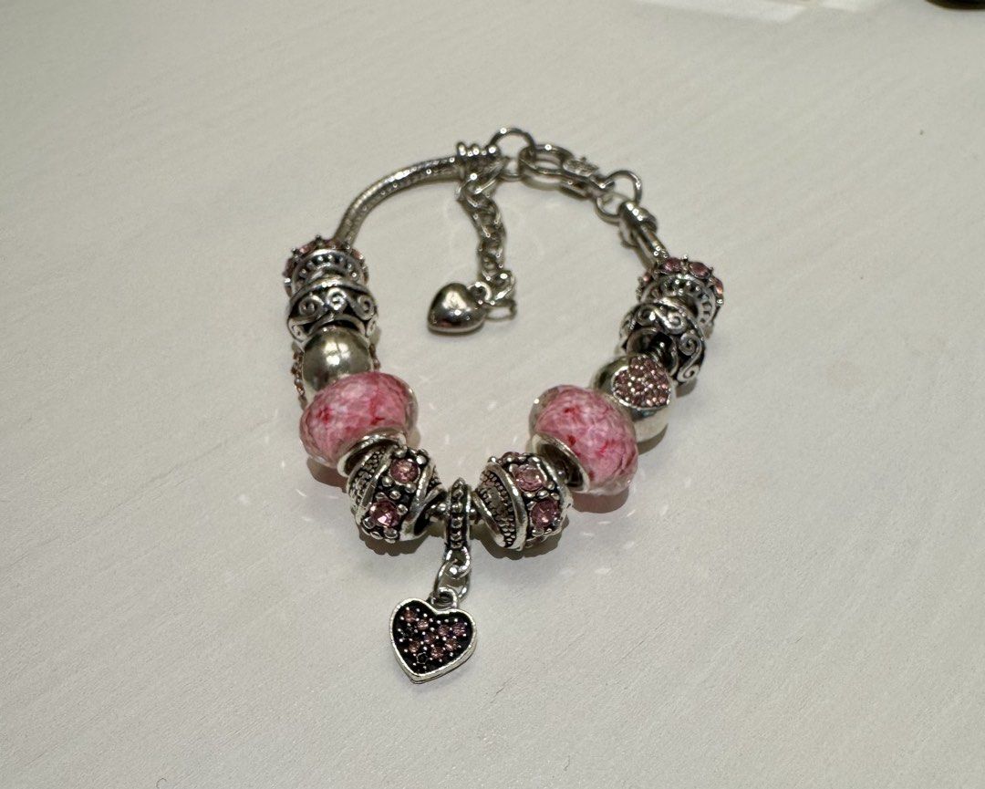 Cute Pandora inspired bracelets (Category: Bracelets) located in Muntinlupa City. Submitted by lovedp03 (Listing ID 1462466938, Image 2). Description: Zinc alloy material Avoid water, perfume.