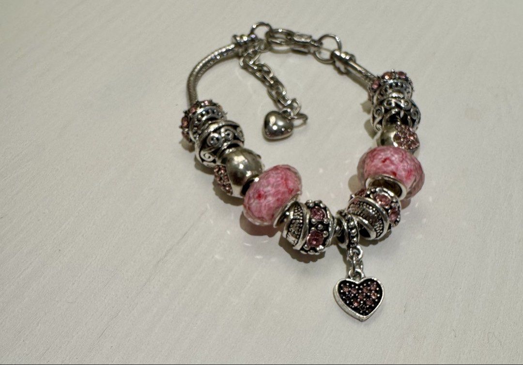 Cute Pandora inspired bracelets (Category: Bracelets) located in Muntinlupa City. Submitted by lovedp03 (Listing ID 1462466938, Image 3). Description: Zinc alloy material Avoid water, perfume.