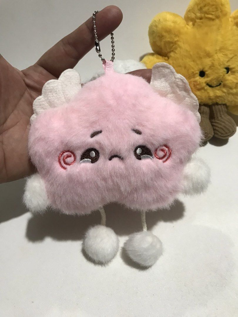 Cute plush charm cloud sunflower (Category: Plushies & Soft Toys) located in Cainta. Submitted by janilen (Listing ID 1462596742, Image 2). Description: White 80 Pink 100 Yellow 120 Take all 275.
