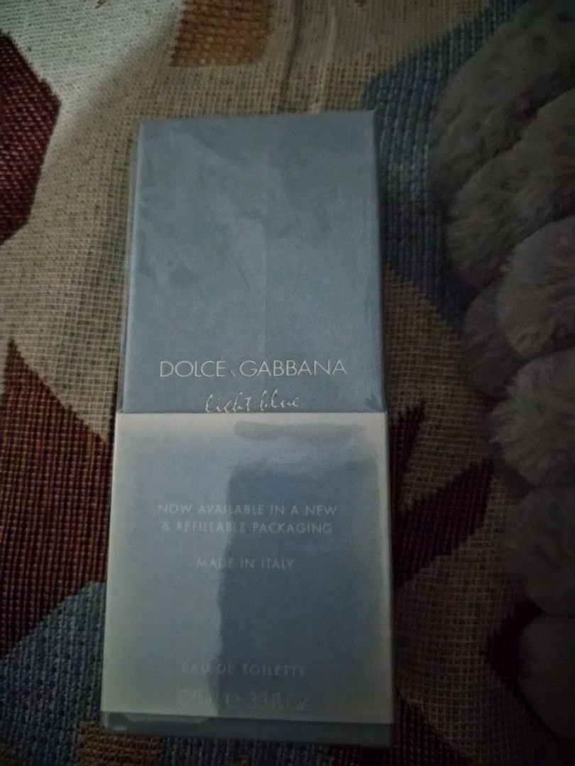 D & g lightblue (Category: Fragrance & Deodorants) located in Taguig. Submitted by chloe_clothingco. (Listing ID 1462591753, Image 1). Description: BEST SELLER TESTER | DEMO BOX SAME SCENT AS THE RETAIL VERSION SOLD FROM IN STORES. DISCLAIMER: CHLOE_Clothingco is not associated or affiliated with any of the brands featured. All copyrights and trademarks are sole property of the respective brand owners. No copyright infringement intended..