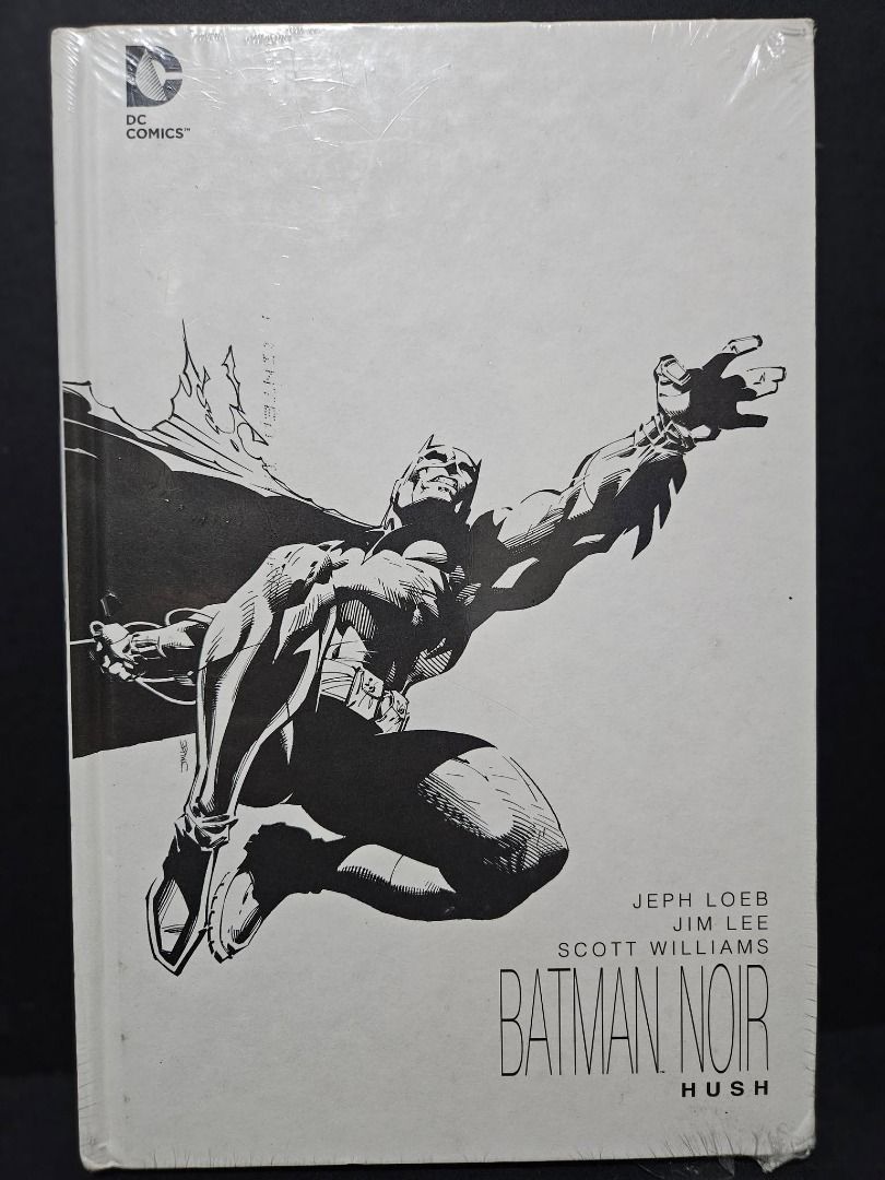 DC Comic Batman Noir Hush Sealed OHC (Category: Comics & Manga) located in Mandaluyong City. Submitted by outta.knowhere (Listing ID 1462547693, Image 1). Description: 🚀Batman Noir Hush Sealed OHC🚀 F to VF P800 ✅Collects Batman #609–619 in black and white ✅Plastic is still sealed but it has some rips Please check and follow our socials/pages for more! FB: /OuttaKnowhereCC IG: @outta.knowhere Carousell: https://www.carousell.ph/u/outta.knowhere/