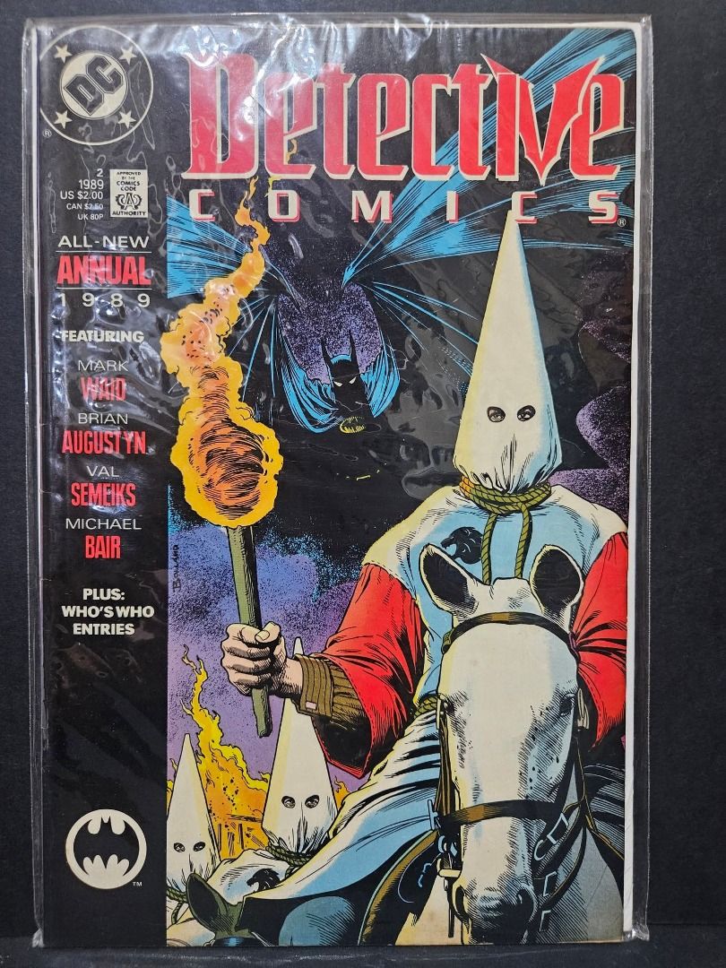 DC Comic Detective Comics Annual #2 (Category: Comics & Manga) located in Mandaluyong City. Submitted by outta.knowhere (Listing ID 1462541549, Image 1). Description: 🚀Detective Comics Annual #2🚀 VG/F to F condition P150 ✅Batman vs KKK Please check and follow our socials/pages for more! FB: /OuttaKnowhereCC IG: @outta.knowhere Carousell: https://www.carousell.ph/u/outta.knowhere/.