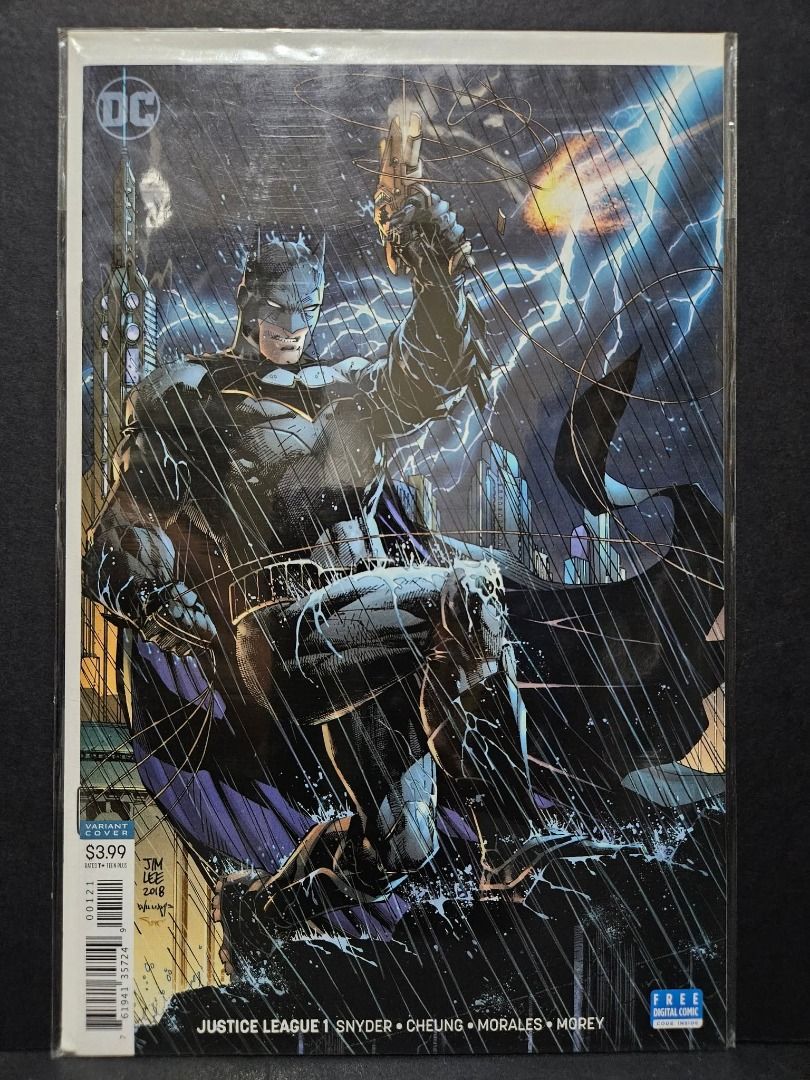 DC Comic Justice League 1. Jim Lee Variant (Category: Comics & Manga) located in Mandaluyong City. Submitted by outta.knowhere (Listing ID 1462535576, Image 1). Description: 🚀Justice League 1 Jim Lee Variant🚀 F/VF to VF P125 Please check and follow our socials/pages for more! FB: /OuttaKnowhereCC IG: @outta.knowhere Carousell: https://www.carousell.ph/u/outta.knowhere/.