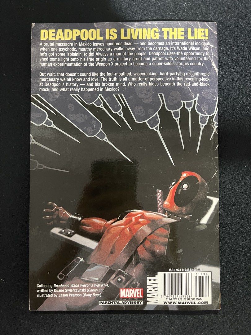Deadpool Comic (Category: Comics & Manga) located in Paranaque City. Submitted by _bellethings (Listing ID 1462624463, Image 2). Description: In good condition Authentic MOP: GCash, Maya, Maribank MOD: Lalamove, J&T Parañaque.