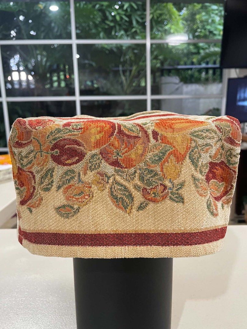 Decorative Fabric Tissue Box Cover with Floral Pattern (Category: Other Home Decor) located in Quezon City. Submitted by meggoquingco (Listing ID 1462557824, Image 3). Description: - Stylish fabric tissue box cover with floral and striped design. - Fits standard tissue boxes. - Enhances decor in living rooms, bedrooms, or offices. - Features a patterned inner lining for an extra touch..