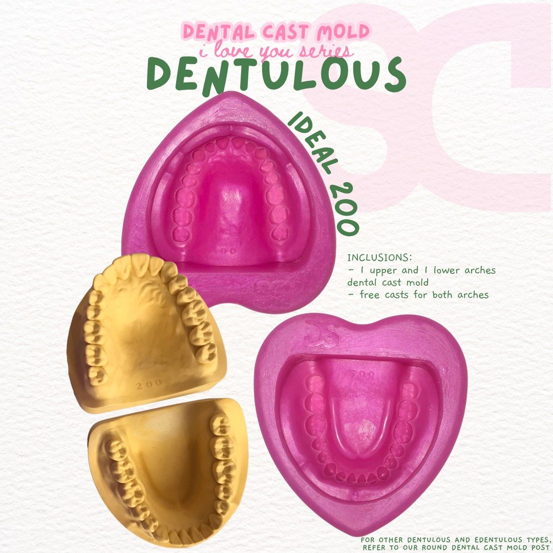 Dental Cast Mold / Duplicator (Heart) (Category: Stationery & School Supplies) located in Taguig. Submitted by shierocart (Listing ID 1462491857, Image 3). Description: New shape available for our Dental Cast Mold🫶🏻 Spread the love with I love you series! Perfect for dental students, clinicians, and laboratories who need a reliable way to produce study models anytime. 💰 Prices • Dentulous & Edentulous Semiclear - ₱2,300/set • Dentulous & Edent