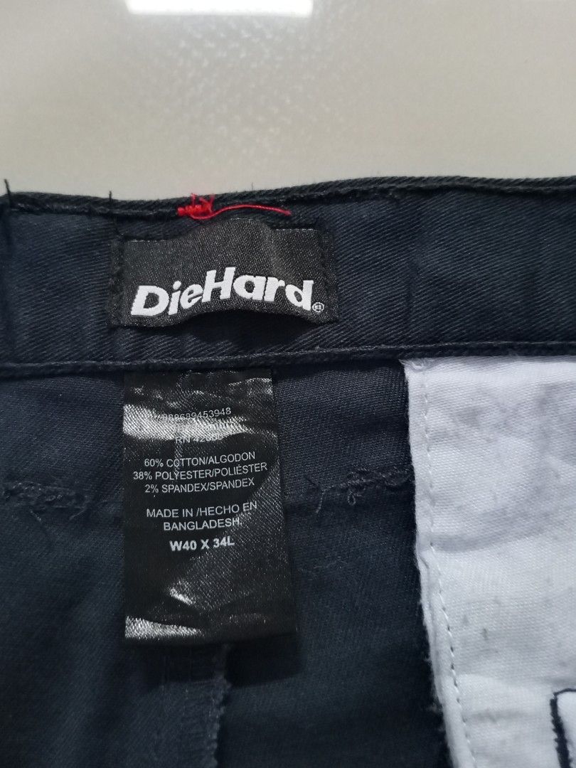Die Hard Tactical Pants Dark Blue Size 40x34 (Category: Jeans) located in Magdalena. Submitted by magdalenathrift20 (Listing ID 1462567032, Image 3). Description: - Brand: Die Hard - Color: Dark Blue - Size: 40x34 (Waist fits 40-44 inches) - Length: 45 inches - Material: 60% Cotton, 38% Polyester, 2% Spandex - Features: Comfortable and durable for everyday wear.
