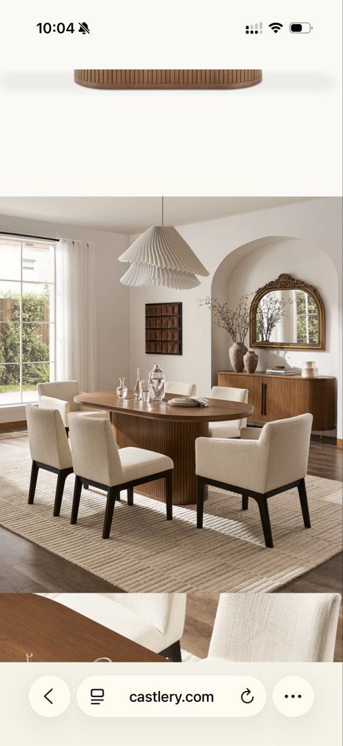 Dining table (Category: Tables & Sets) located in Singapore. Submitted by khulanonk74408 (Listing ID 1462562090, Image 2). Description: Castlery's, chestnut color, comes with free bench .