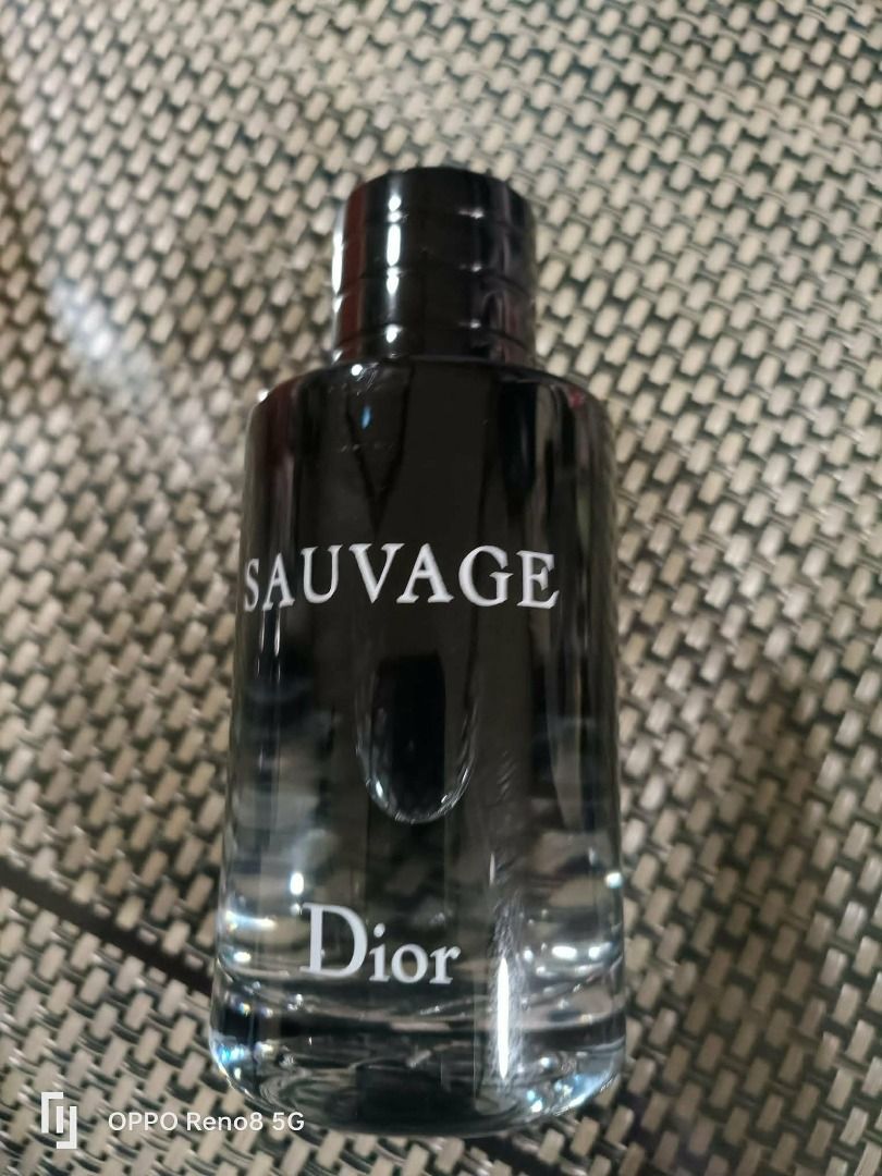 Dior Sauvage Eau de Parfum (Category: Fragrance & Deodorants) located in Manila. Submitted by selling.essentials (Listing ID 1462609991, Image 1). Description: - Authentic Dior Sauvage Eau de Parfum for men. - Classic and popular fragrance. - Versatile: Great for everyday wear or special occasions. - Bottle: Clear glass with a black cap. - Features: Dior logo and 'Sauvage' name prominently displayed..
