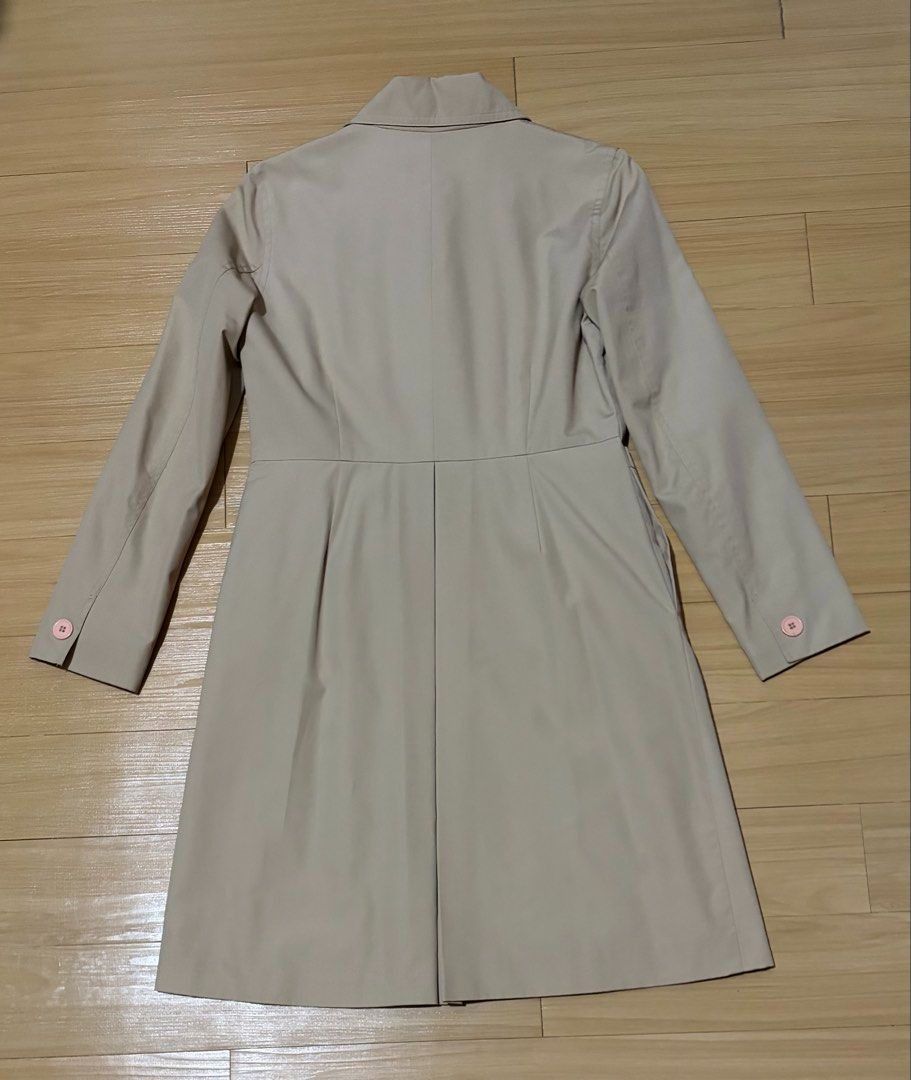 DNA Beige Dress / trech Coat Small - Medium (Category: Coats, Jackets and Outerwear) located in Quezon City. Submitted by garagesale2026 (Listing ID 1462454564, Image 2). Description: - Preloved - In very good condition - From Singapore - Runs big, S on tag, fits up to Medium - Waist: 31"; Sleeve: 22"; Length: 35.5"; Shoulder width: 15"; Underarm width: 18" - Classic button closure; Two front pockets with button details - Can be used as a dress o