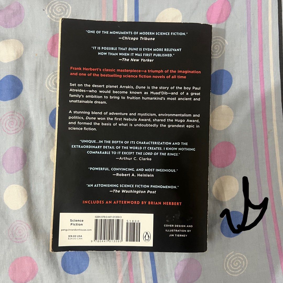 Dune by Frank Herbert (Category: Storybooks) located in Manila. Submitted by zingiberpubg (Listing ID 1462496246, Image 2). Description: RFS: decluttering MOP: Gcash or BPI MOD: J&T / Lalamove PAYO. .