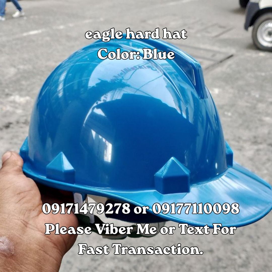 eagle hard hat Color: Blue (Category: Home Improvement Tools & Accessories) located in Manila. Submitted by 09171479278_elsie. (Listing ID 1462499328, Image 1). Description: eagle hard hat Color: Blue.
