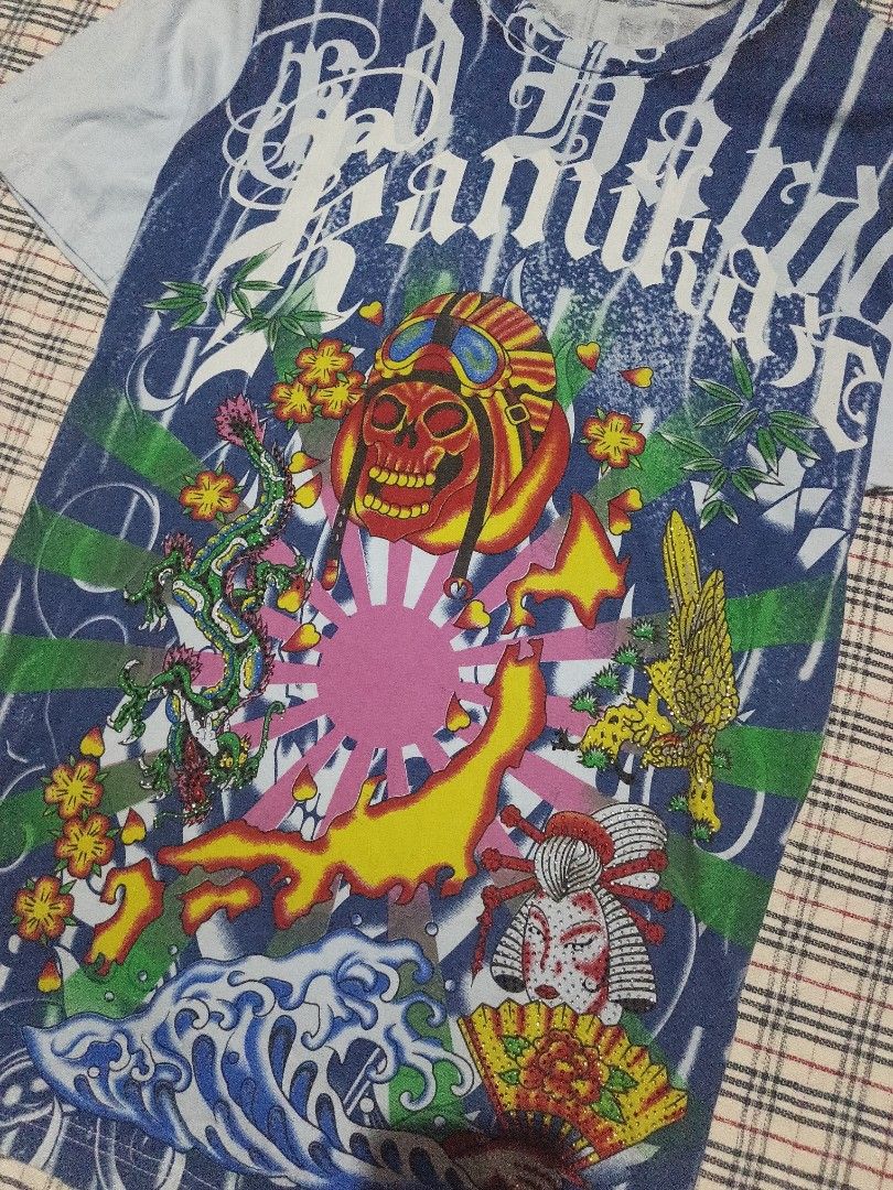 Ed Hardy x Christian Audigier App (Category: Tshirts & Polo Shirts ) located in Manila. Submitted by vyre.archive (Listing ID 1462633425, Image 2). Description: 21/28 need wash.