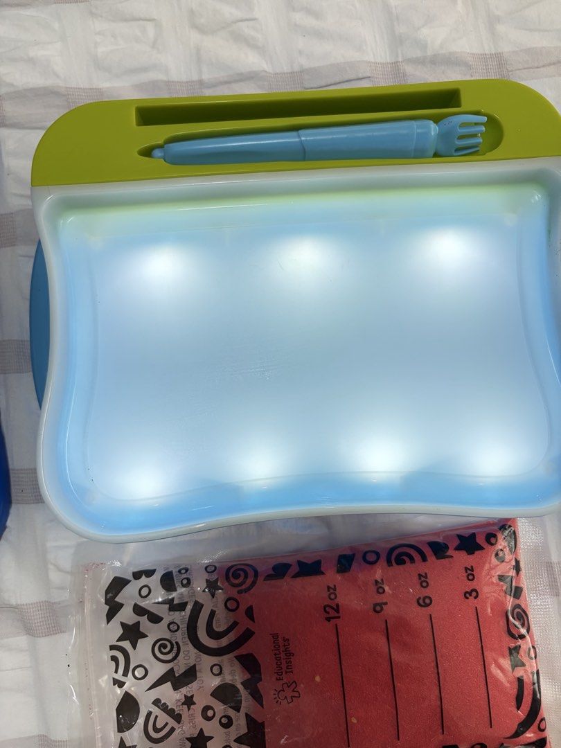 Educational Insights - Light-Up Tracing Center (Category: Educational & Learning Toys) located in Manila. Submitted by dencarmd (Listing ID 1462502169, Image 3). Description: Bought at Amazon US. Letter Tracing for Kids Ages 3-5, Preschool Learning Activities, Handwriting Practice for Kids, Trace Letters and Numbers KIDS WRITING BOARD INCLUDES: Self-contained LED tray with lid; 12 oz of reusable sand; 18 double-sided cards with letters and number