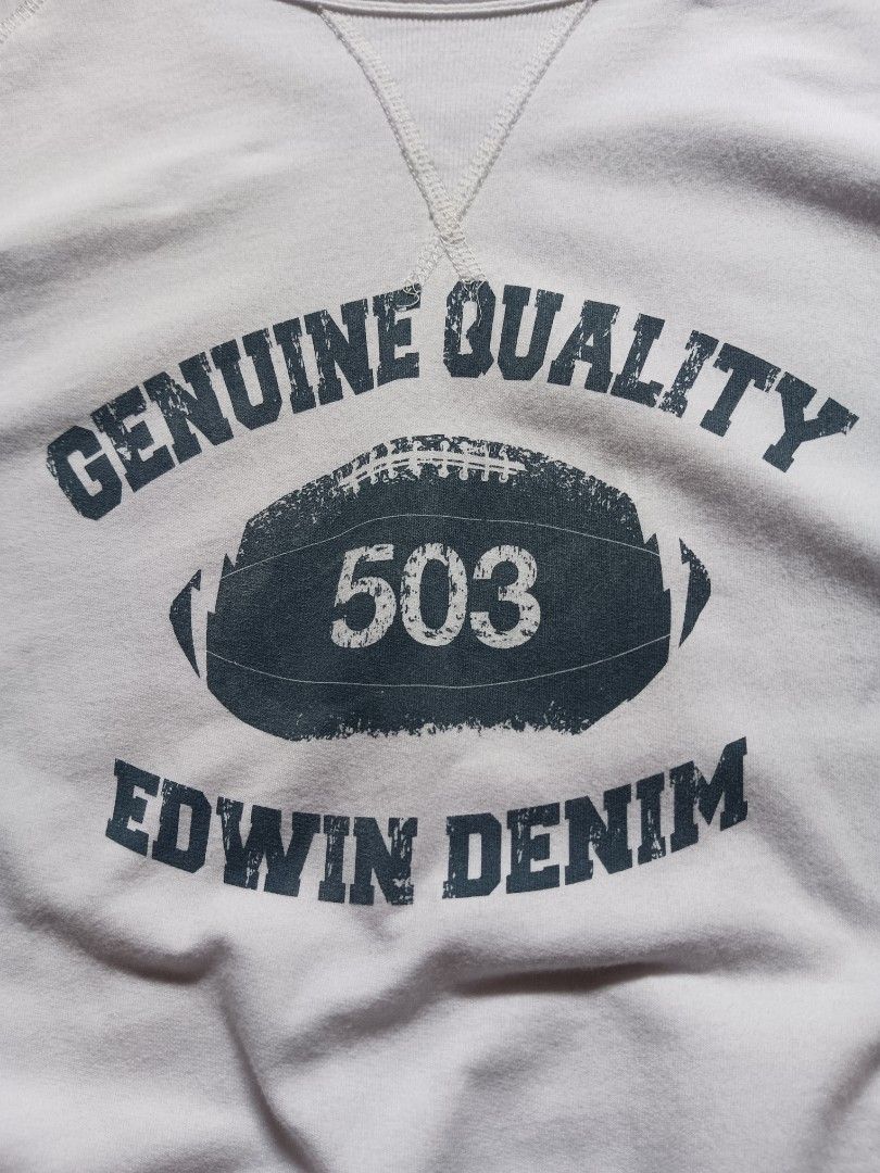 Edwin graphic raglan shirt (Category: Tshirts & Polo Shirts ) located in Davao. Submitted by hisdef (Listing ID 1462599210, Image 3). Description: Edwin graphic raglan shirt Condition- like new issue- none size on tag- small but fit to medium to semi large Dimensions in inches width-20 length-25.5.