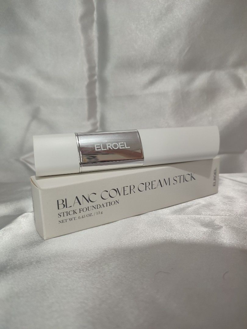 ELROEL Blanc Cover Cream Stick Foundation (Category: Makeup) located in Manila. Submitted by shoppingwithgee (Listing ID 1462567728, Image 1). Description: - ELROEL Blanc Cover Cream Stick Foundation (shade: light) - Convenient stick format for easy application - Net weight: 0.45 oz / 13g - Comes in original packaging.