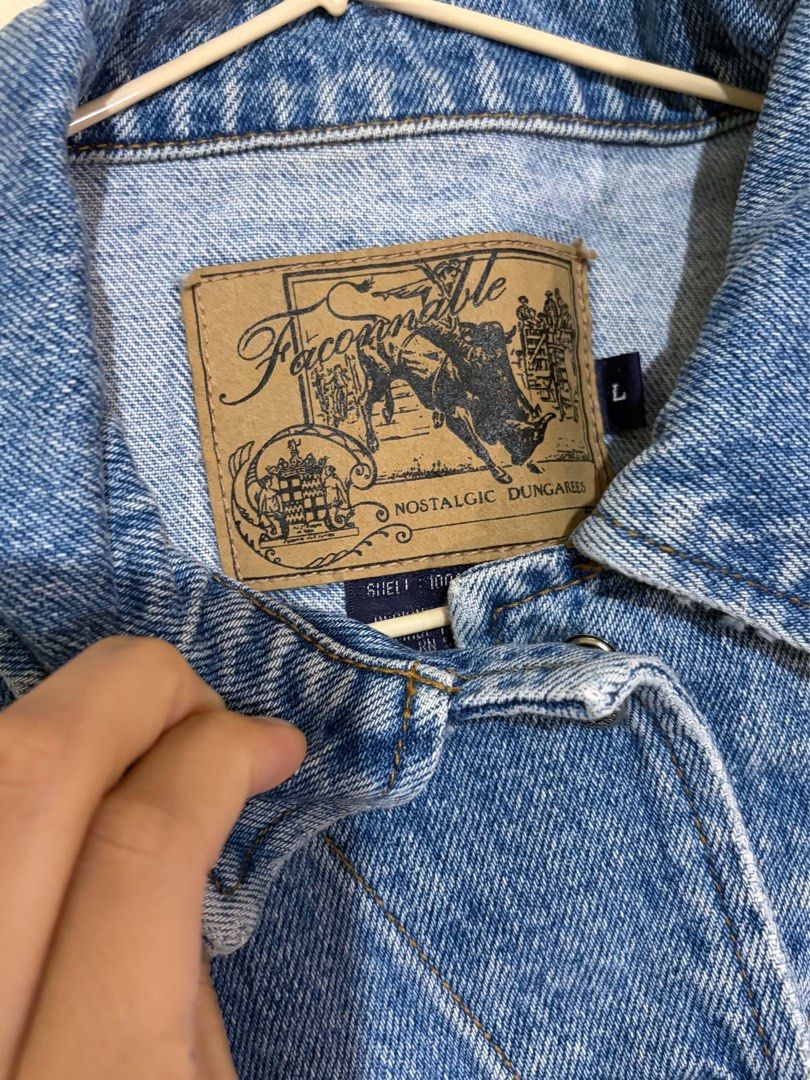 Faconnable Nostalgic Dungarees Denim Jacket (Category: Coats, Jackets and Outerwear) located in Quezon City. Submitted by iamverrynice (Listing ID 1462469612, Image 2). Description: - Brand: Faconnable - Type: Classic Blue Denim Jacket - Closure: Button-up - Pockets: Two chest pockets - Wash: Nice denim wash - Size: L - Style: Perfect for layering, timeless wardrobe piece last price posted. no haggling pls. **retails for $100.