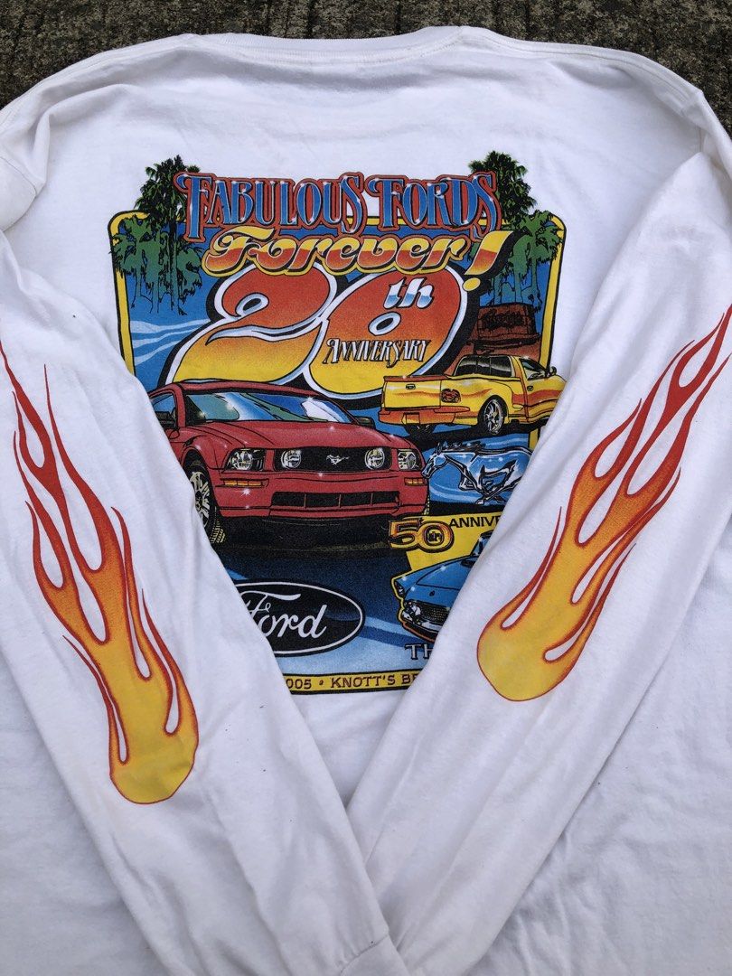 FLAMING CAR TEE (Category: Longsleeves) located in Manila. Submitted by thrift_neo (Listing ID 1462609233, Image 3). Description: CARTEE FLAMING SLEEVES Gildan ultra cotton tag size xl on tag dimes 24x31 good condition need wash only.