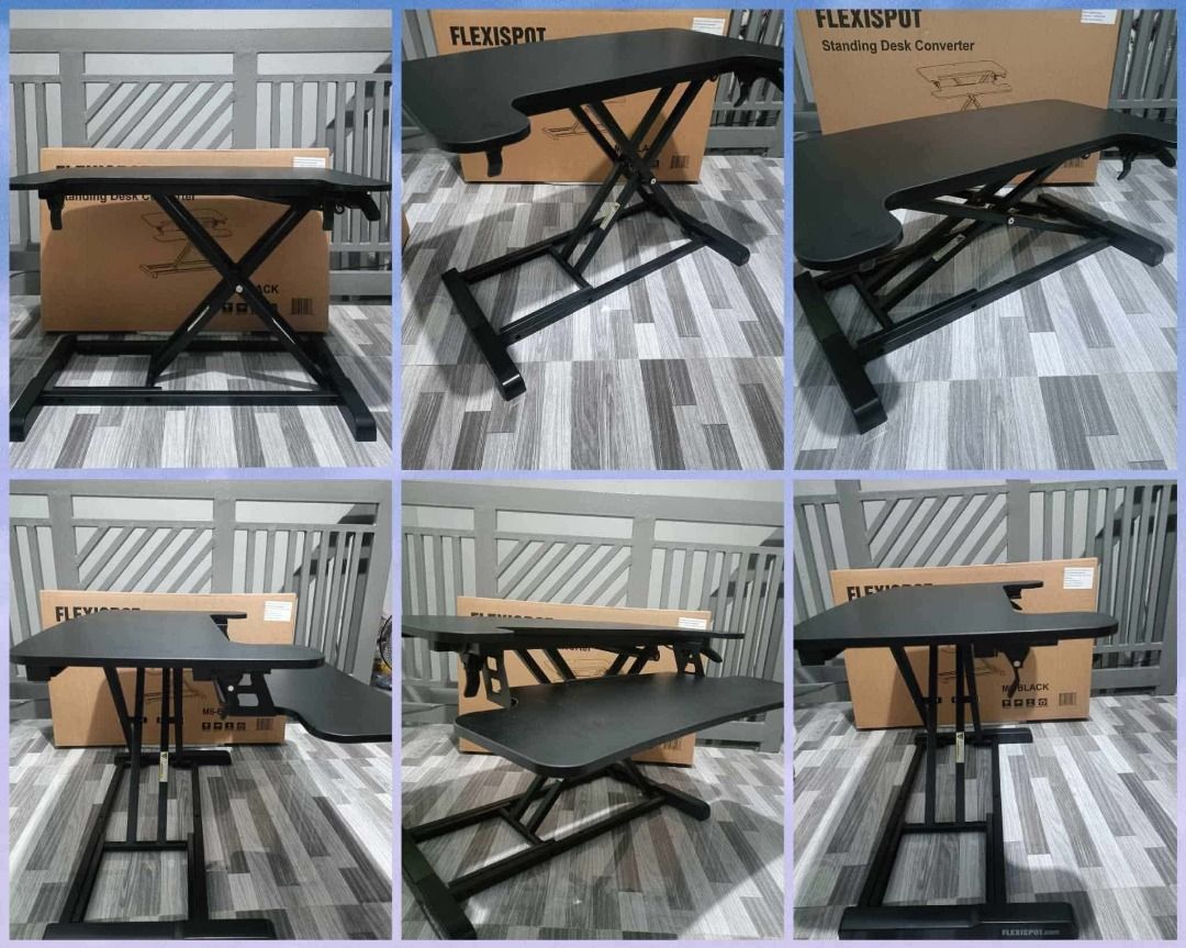 FlexiSpot M6 Standing Desk Converter 28” (Black) (Category: Office Furniture & Fixtures) located in Rizal. Submitted by lunaxkitkat (Listing ID 1462558839, Image 1). Description: 🔥FlexiSpot M6 Standing Desk Converter 28” (Black) 💥Brand / Model: FlexiSpot M6 (28-Inch) Color: Black 📦Condition: [Insert Condition: Brand New & Sealed .