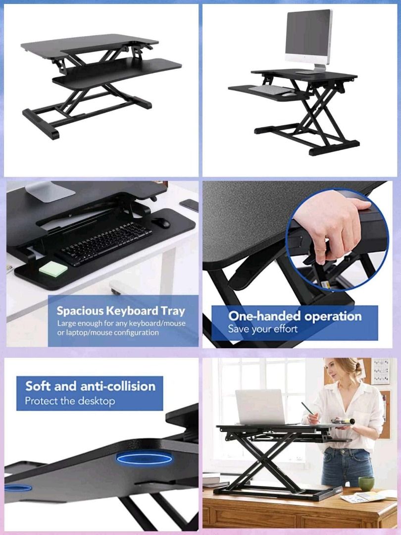 FlexiSpot M6 Standing Desk Converter 28” (Black) (Category: Office Furniture & Fixtures) located in Rizal. Submitted by lunaxkitkat (Listing ID 1462558839, Image 2). Description: 🔥FlexiSpot M6 Standing Desk Converter 28” (Black) 💥Brand / Model: FlexiSpot M6 (28-Inch) Color: Black 📦Condition: [Insert Condition: Brand New & Sealed .