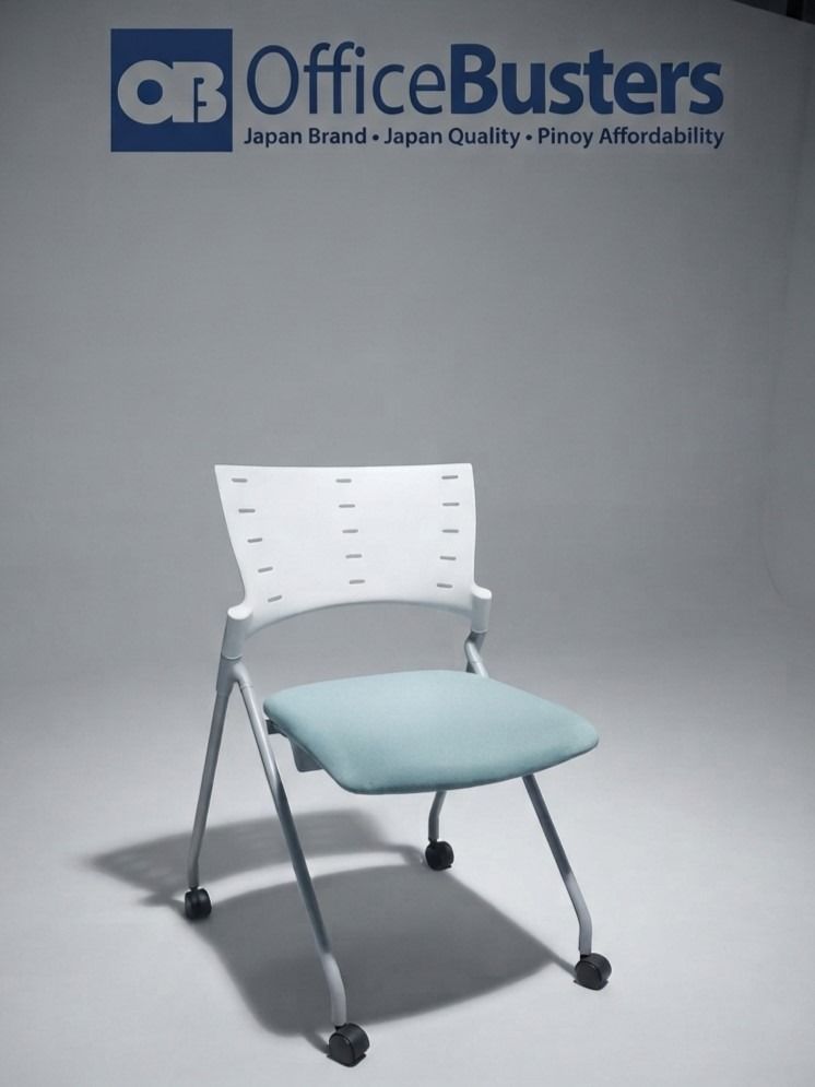 FOLDING CHAIR (Category: Office Furniture & Fixtures) located in Valenzuela. Submitted by jesspesongco (Listing ID 1462521683, Image 1). Description: FOLDING CHAIR BRAND: ITOKI From: 2,500 Sale Price: 1,000 ✔️Ergonomic Slotted Back provides breathable support. ✔️Contoured Blue Seat padded for comfort. ✔️Smooth Mobile Base caster wheels for easy movement. 📍 LOCATION: OFFICEBUSTERS BALINTAWAK 👤 Look for: Hesus 📞 0961 690 4709.