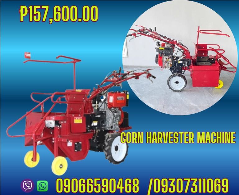 For Sale BSR245M Corn Harvester machine (Category: Looking For) located in Makati City. Submitted by floressara96028 (Listing ID 1462564900, Image 1). Description: BSR245M Diesel Air Cooled Electric Start Corn Harvester PHP157,600.00 Engine power: 8.5KW Engine speed: 3600R M.P Displacement: 499CC Fuel tank capacity: 5.5L Starting method: Electric start Walking gear: fast/slow/neutral Work efficiency: about 1-2 acres per hour Transmission mode: Di