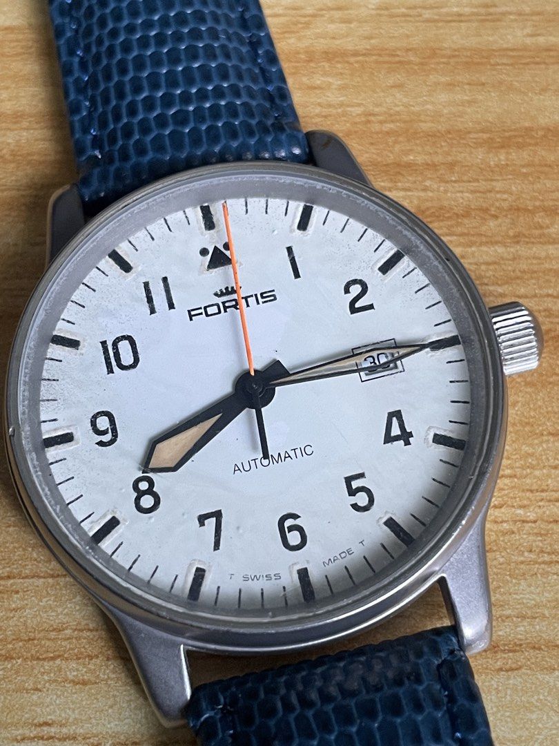 Fortis Flieger (Category: Men's Watches) located in Taguig. Submitted by tester1x (Listing ID 1462499323, Image 3). Description: Fortis Flieger Automatic Swiss Made 595.10.48 White Dial Stainless Steel Case SS Back Case 40mm Replacement Strap, Buckle .