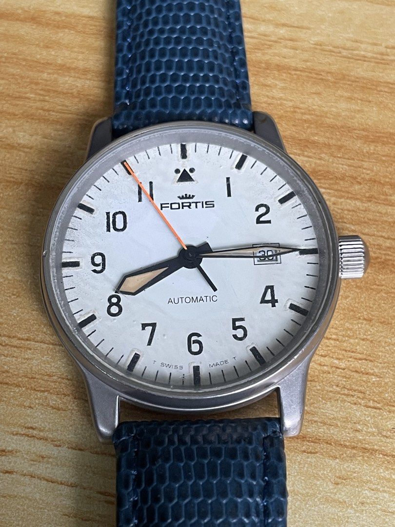Fortis Flieger (Category: Men's Watches) located in Taguig. Submitted by tester1x (Listing ID 1462499323, Image 2). Description: Fortis Flieger Automatic Swiss Made 595.10.48 White Dial Stainless Steel Case SS Back Case 40mm Replacement Strap, Buckle .