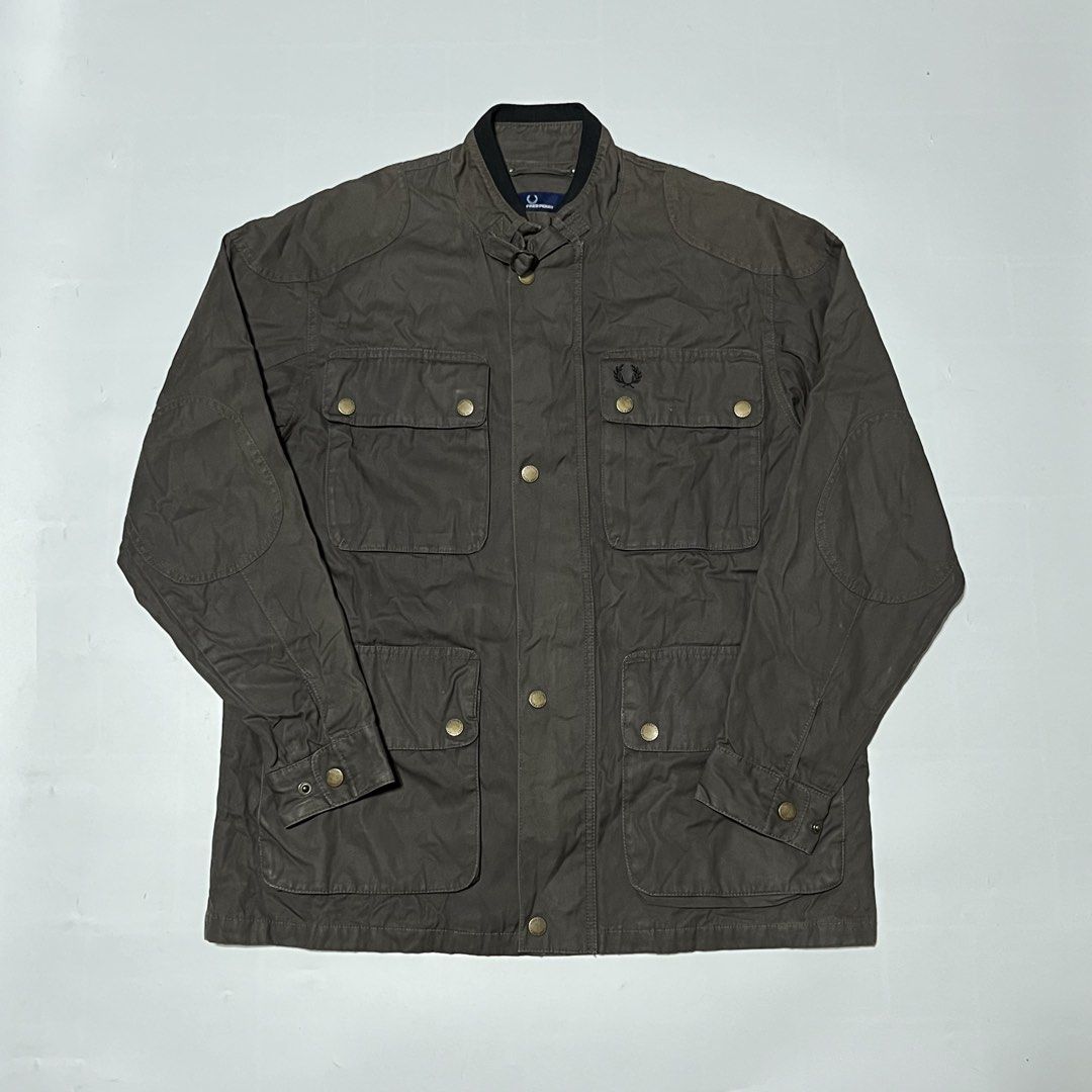 Fred Perry Utility/Field Jacket Belstaff Inspired (Category: Coats, Jackets and Outerwear) located in Bacoor. Submitted by ItsShoeGood (Listing ID 1462554533, Image 2). Description: Heavily Inspired by classic british motorcycle outerwear like the Belstaff Fieldmaster Jacket Size Large on tag 24 width 30 length Excellent/Pristine Condition No issue .
