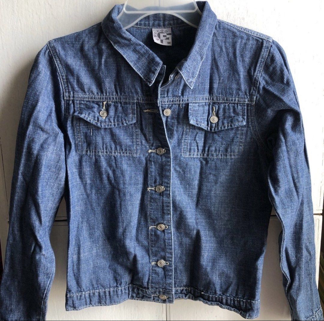FREGO Blue Denim Jacket (Category: Coats, Jackets and Outerwear) located in Manila. Submitted by erlaien.ph (Listing ID 1462501658, Image 1). Description: 🏷 BUY NOW: great for fashion & travel! 🧺 RFS: no longer used 🛒 Payment method: GCASH/BANK 📦 Shipping: LALAMOVE or GRAB PM ME FOR MORE INQUIRIES 💌 Check out my profile for other great offers & nice stuffs! Follow me for more! .