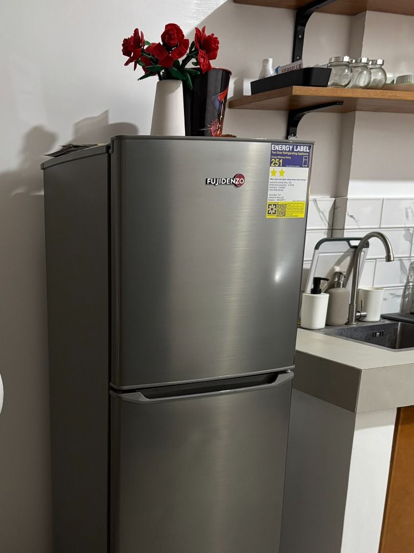 Fujidenzo Two-Door Refrigerator (Category: Refrigerators and Freezers) located in Davao. Submitted by decluttered.clothes (Listing ID 1462476795, Image 1). Description: ‼️move-out sale selling my 4.7 cu. ft. fujidenzo 2-door ref (good as new) - bought at SM appliance for 13.5k and selling it at 10k - energy efficient, consumes around 2 kW or 30 pesos lang for 4 days - used for 1 year - no issues, dents, or scratches - pick-up location is in Santa