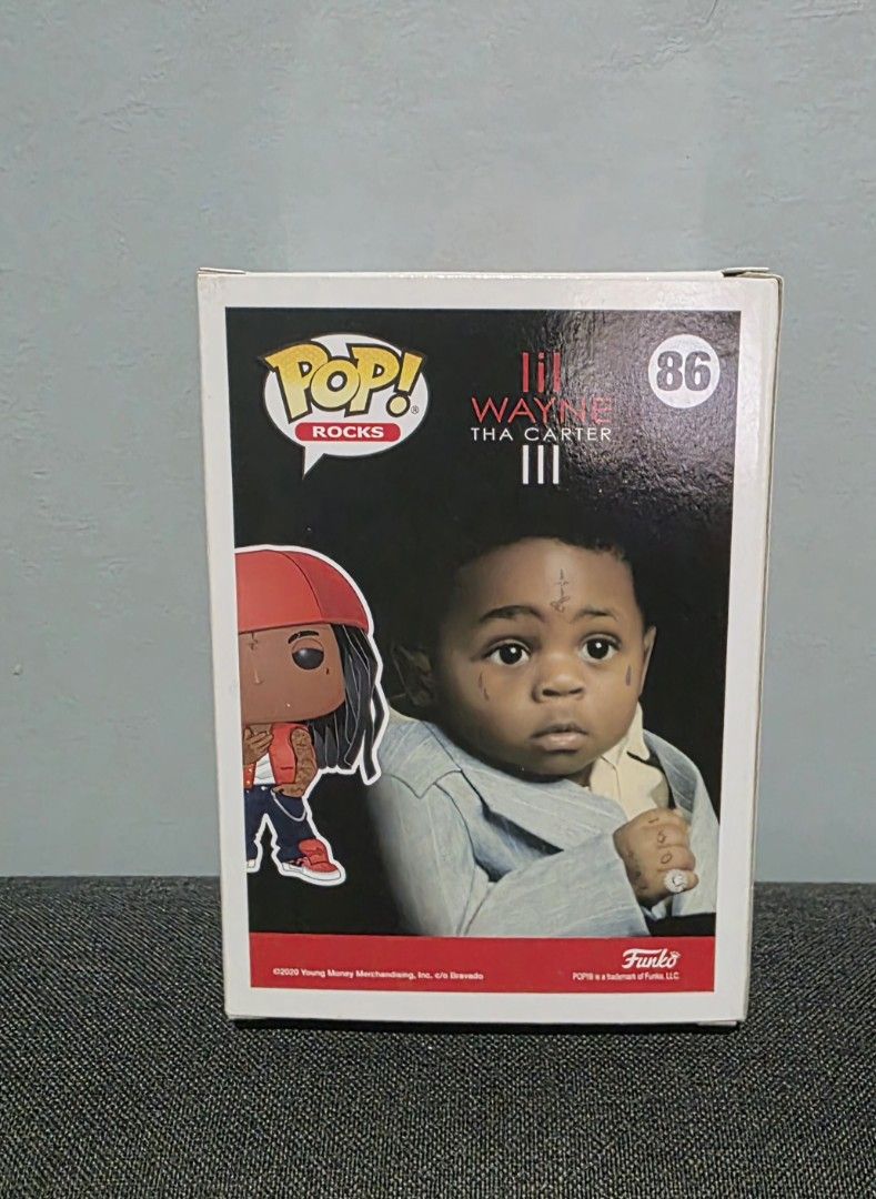 Funko Pop Rocks Lil Wayne #86 Figure (Category: Designer & Blind Box Toys) located in Santa Rosa. Submitted by wel3993 (Listing ID 1462607020, Image 3). Description: Lil Wayne funko 💸550 MOD. LBC MOP. BDO, GCASH LOC. NUEVA ECIJA - Funko Pop Rocks #86: Lil Wayne - Iconic rapper design - Perfect for Lil Wayne fans - Brand new, in original packaging - Great collectible item.