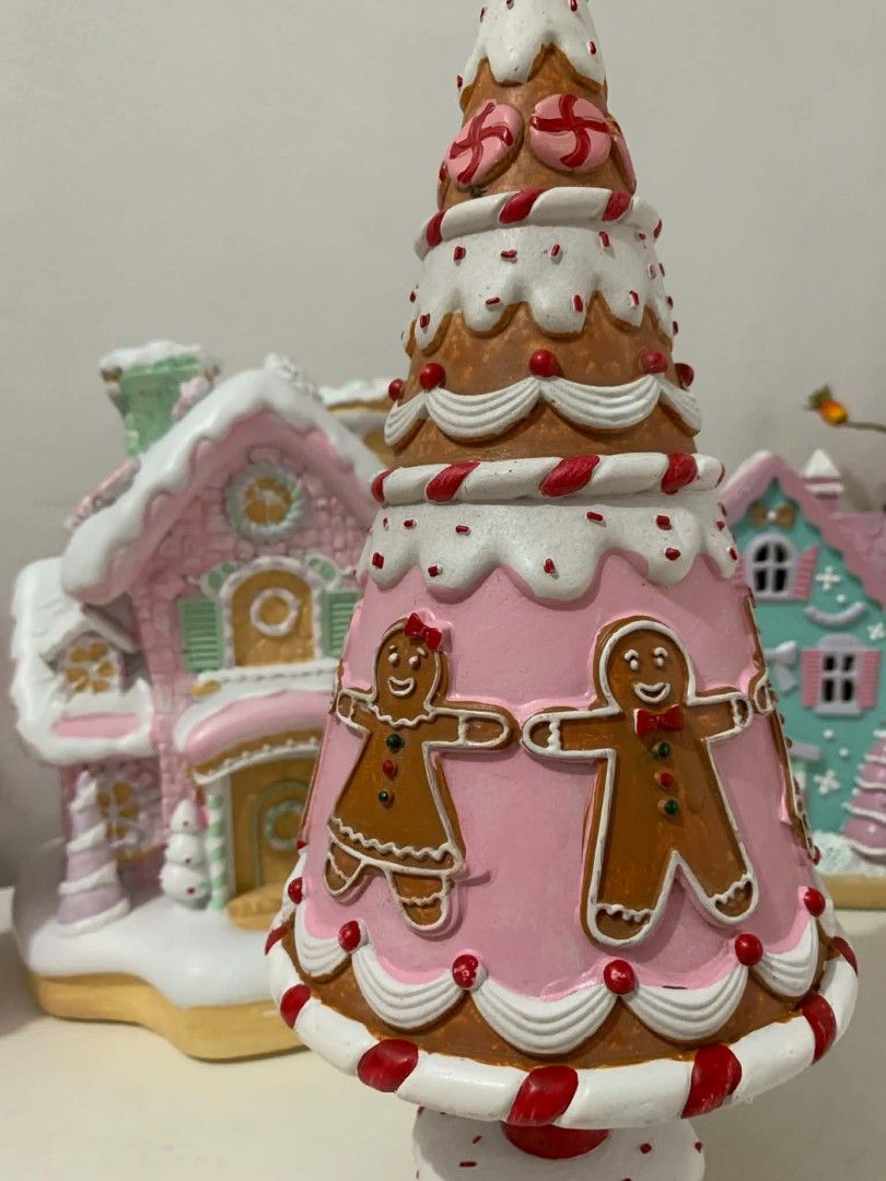 Gingerbread Tree Decor (Category: Other Home Decor) located in Quezon City. Submitted by dfabloveverything (Listing ID 1462648663, Image 2). Description: Made of Poly-resin material BNEW - No Box - Styro Bubblewrap packaging 14 inches height.