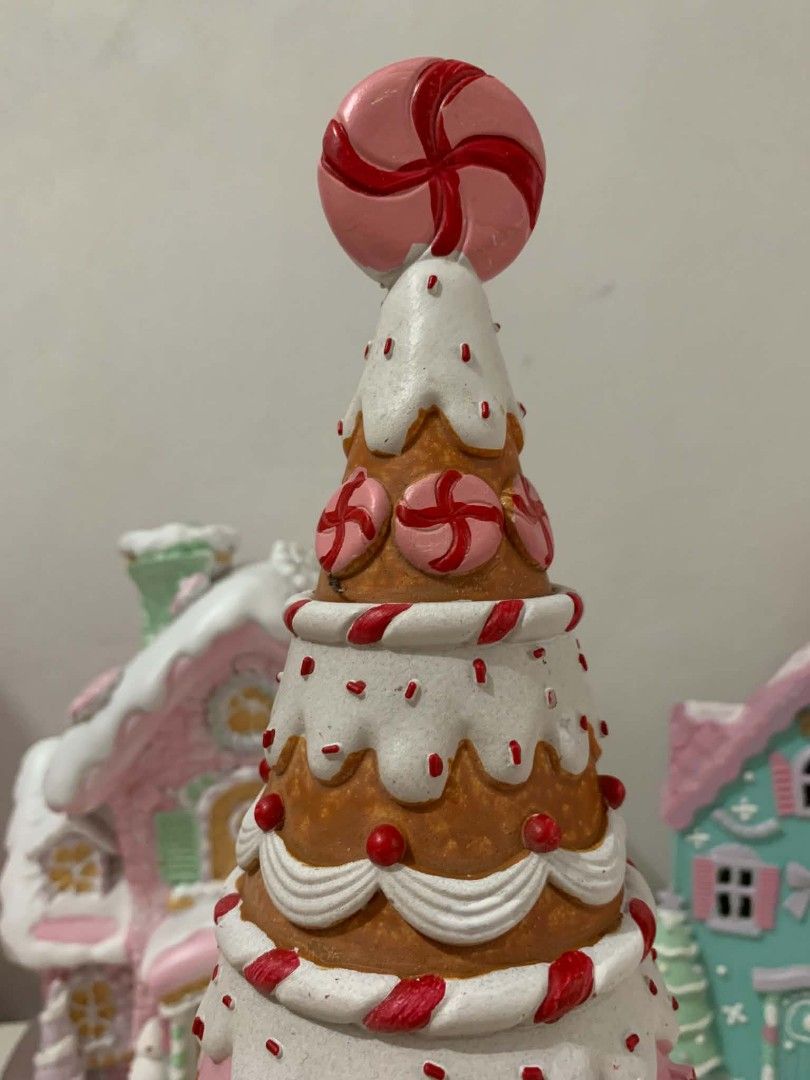 Gingerbread Tree Decor (Category: Other Home Decor) located in Quezon City. Submitted by dfabloveverything (Listing ID 1462648663, Image 3). Description: Made of Poly-resin material BNEW - No Box - Styro Bubblewrap packaging 14 inches height.