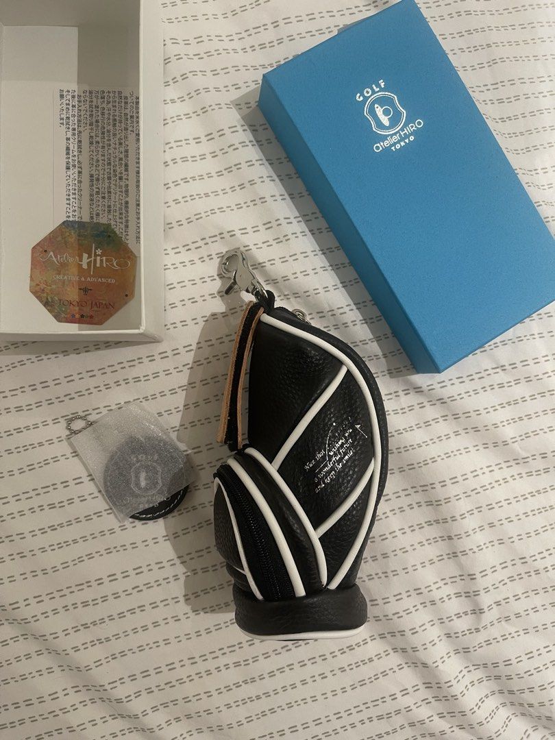 Golf bag keychain (Category: Golf) located in Manila. Submitted by lexylamore53026 (Listing ID 1462589740, Image 1). Description: - Can fit 2 golf balls. - Made and bought in Japan (high quality) - good for gifts to your fellow golf addicts.