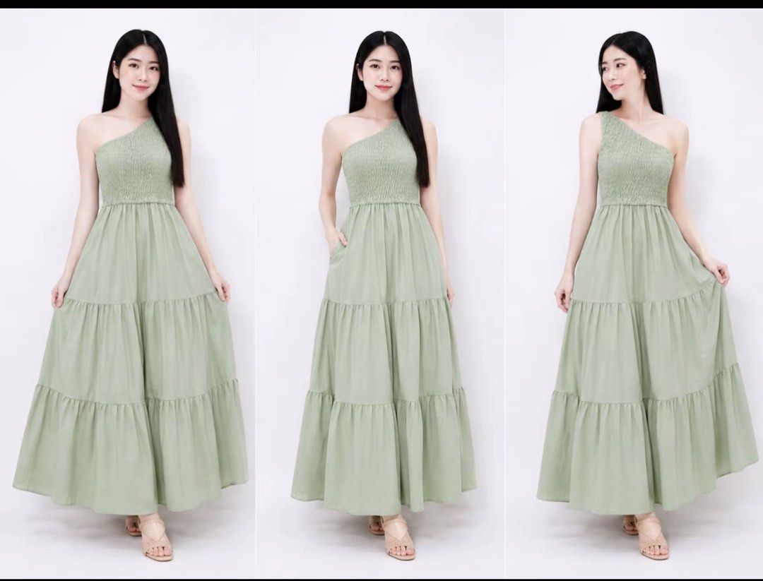Green summer dress (Category: Dresses) located in Pasig City. Submitted by jielyssefinds (Listing ID 1462461660, Image 1). Description: Selling this smocking summer dress for only 150! Only used once. Light green.